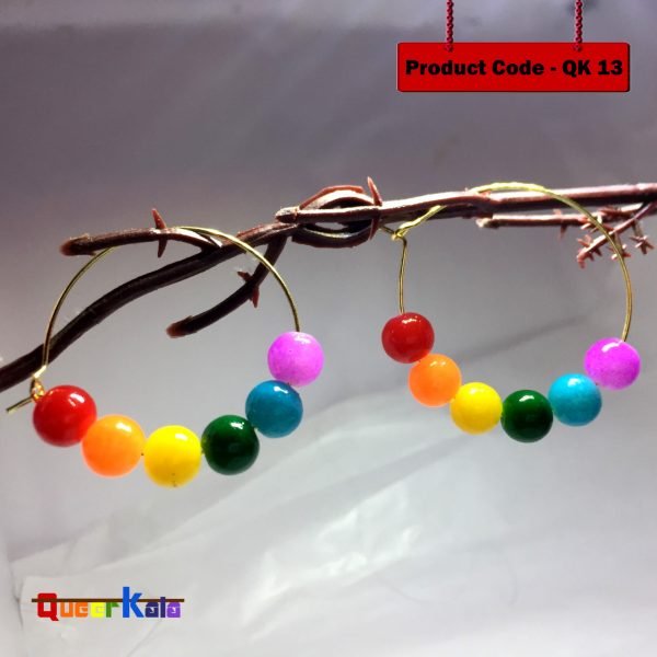 Rainbow Round Earrings