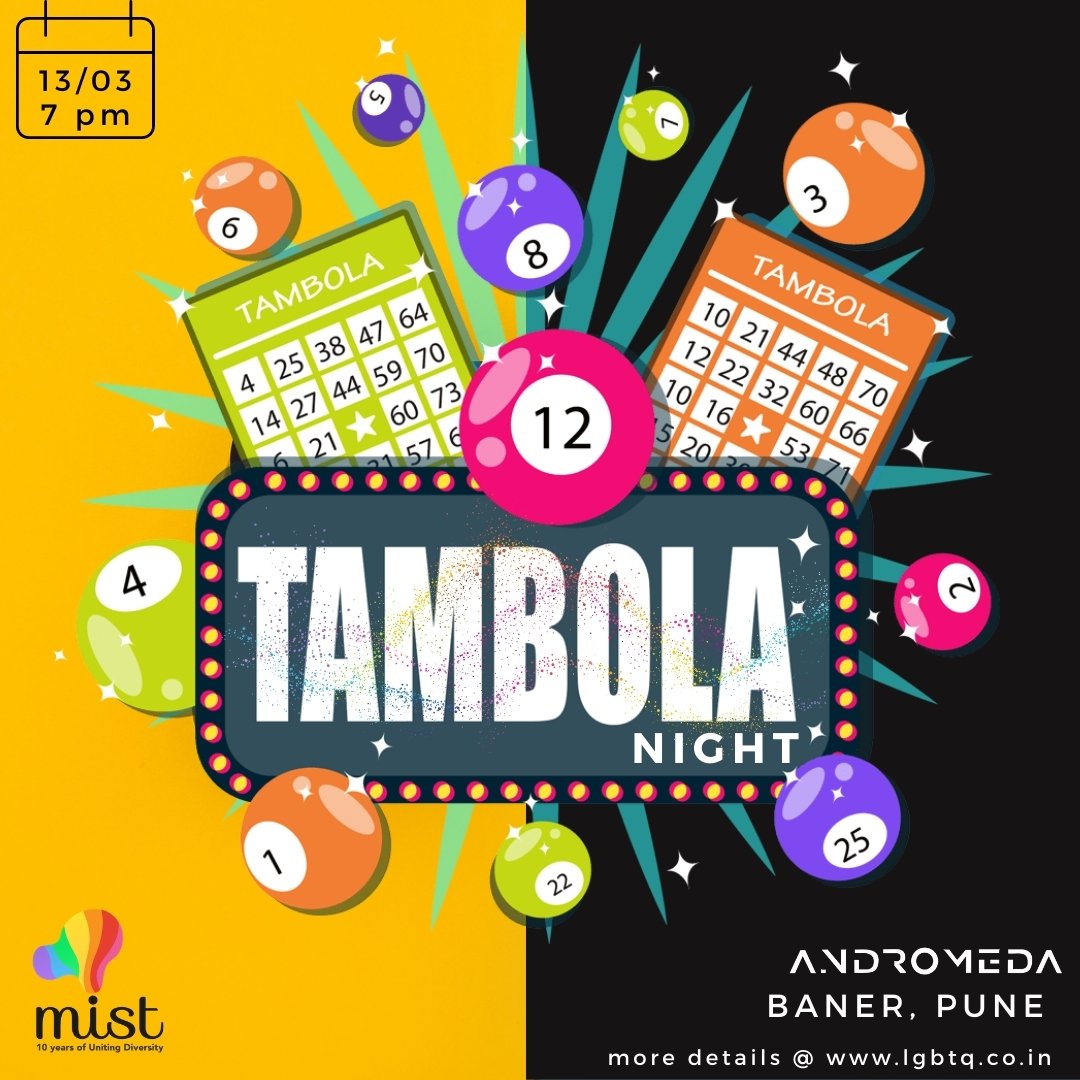 Tambola Night – 13.03.2021 – Mist LGBTQ Foundation