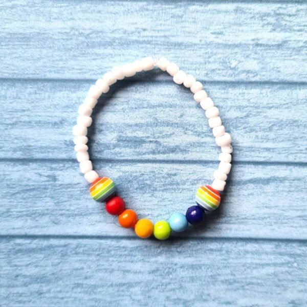 LGBTQ bracelet - white