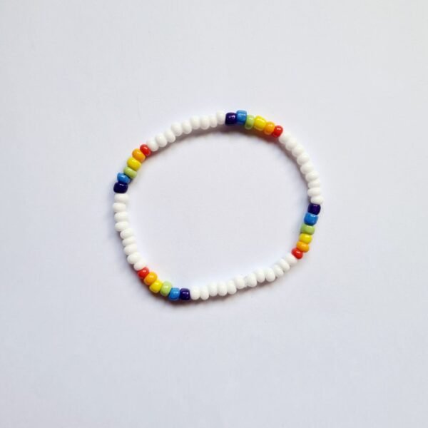 LGBTQ white bracelet