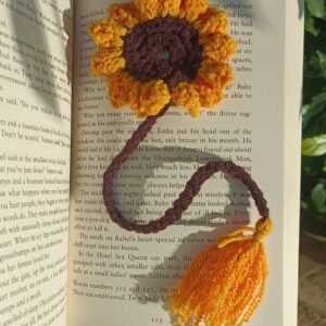 Crochet Sunflower bookmark