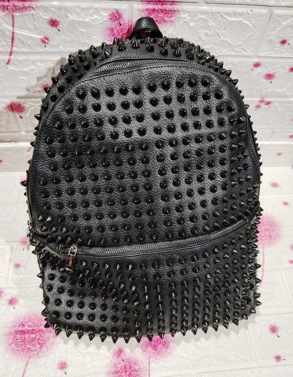 GMB: Black Spiked Bag Laptop Backpack