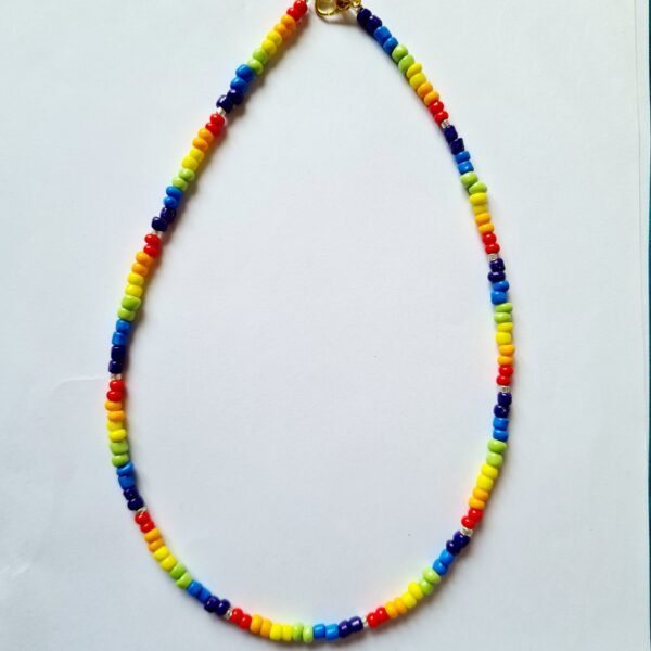 PRIDE Choker Necklace - Doubled Rainbow