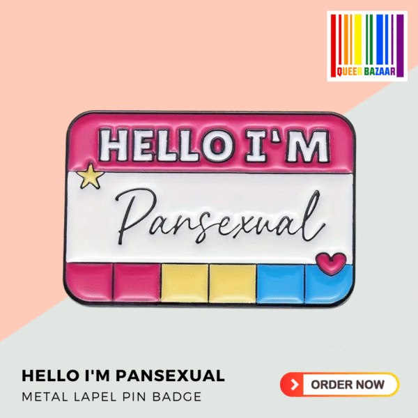 Hello I'm Pansexual Metal Lapel Pin Badge