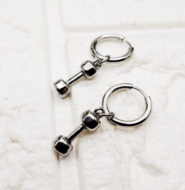 GMB – 316 Stainless Steel Dumbbell Earrings
