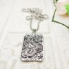 GMB – Silver Tone Large Dragon Pendant and Chain - Image 3