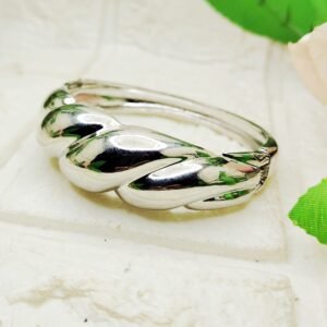 GMB – Wide Silver Tone Bracelet (Standard Adult Size)
