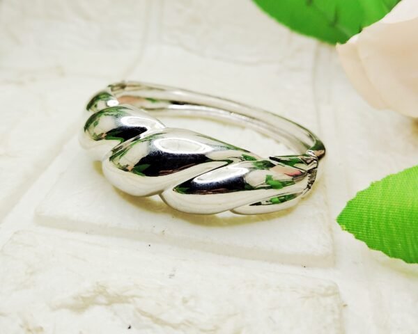 GMB – Wide Silver Tone Bracelet (Standard Adult Size)