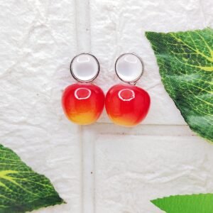 GMB – Quirky Cherry Earrings: 3D Dangle Style