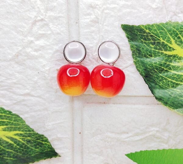 GMB – Quirky Cherry Earrings: 3D Dangle Style