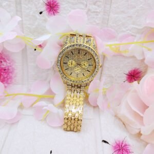 GMB – Gold Tone Bling Watch with Stones