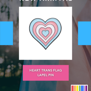 Heart Trans Flag Lapel Pin