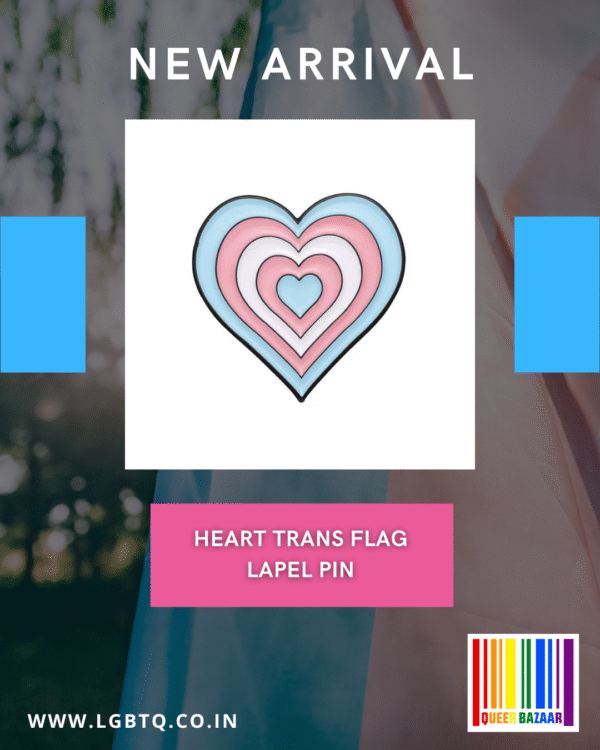 Heart Trans Flag Lapel Pin