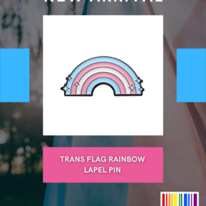 Trans Flag Rainbow Lapel Pin