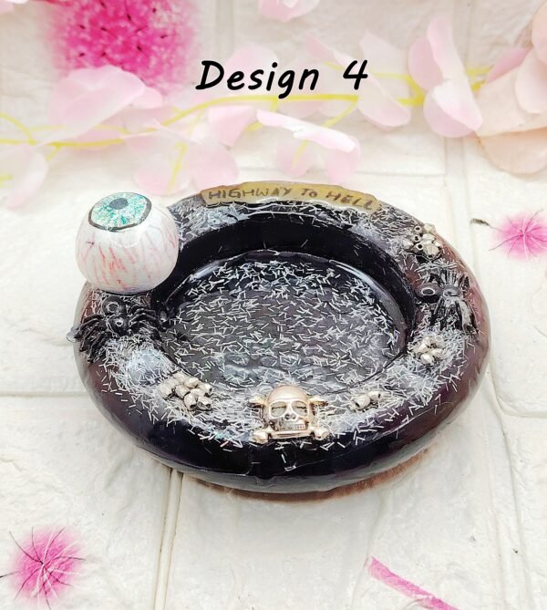GMB – Highway to Hell Ashtray (Design 4: Small Skull Round)