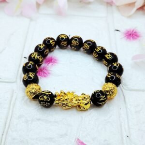 GMB – Stylish Feng Shui Bracelet with Dragon Motif & Mantra Beads
