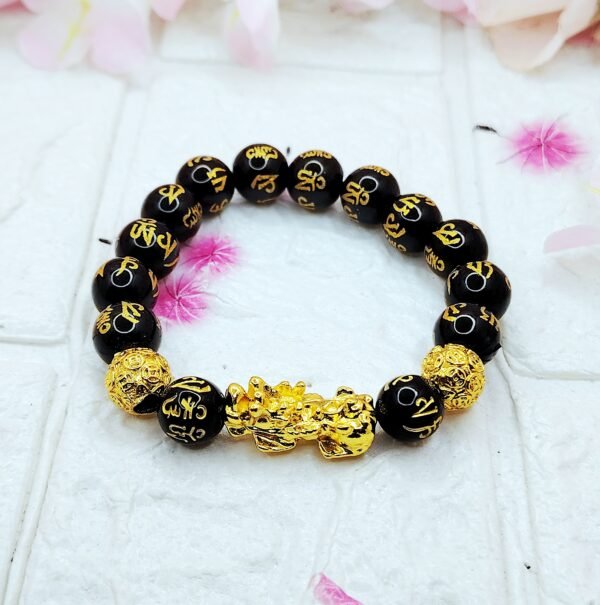 GMB – Stylish Feng Shui Bracelet with Dragon Motif & Mantra Beads