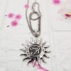 GMB – Egyptian Eye of Ra Mystic Sun Pendant with Chain (Steel) - Image 2