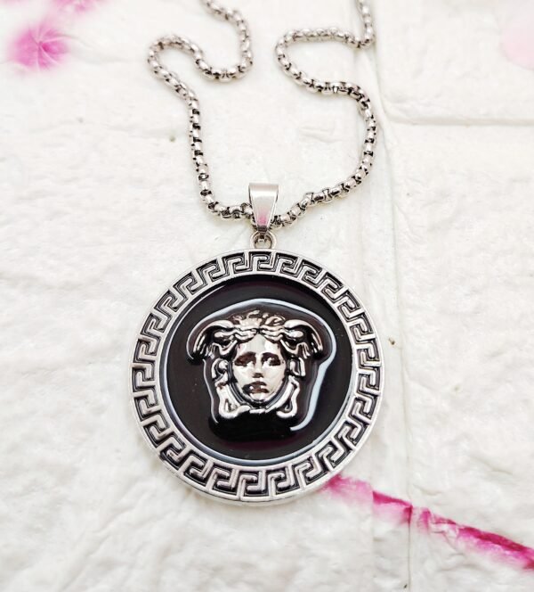 GMB – 3D Medusa Pendant with Chain (Steel)