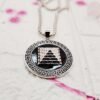 GMB – 3D Pyramid Pendant with Chain (Steel) - Image 3