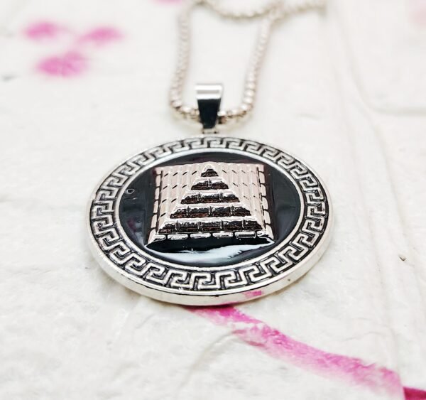 GMB – 3D Pyramid Pendant with Chain (Steel)