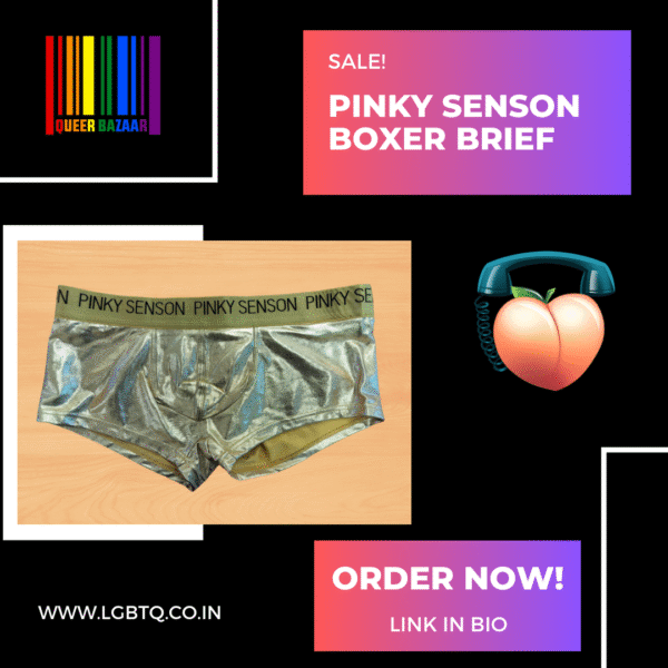 Pinky Senson Boxer Brief (Silver & Gold)