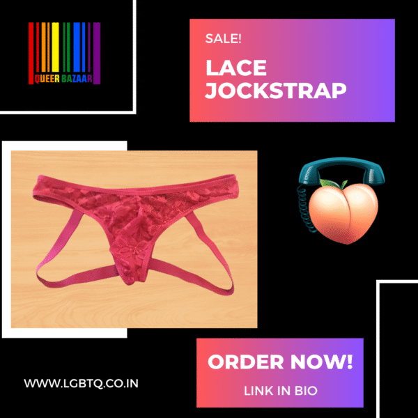 Lace Jockstrap (Free Size – Red, White & Black)