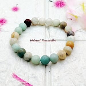 GMB – Natural Amazonite Plain Elasticated Beaded Band