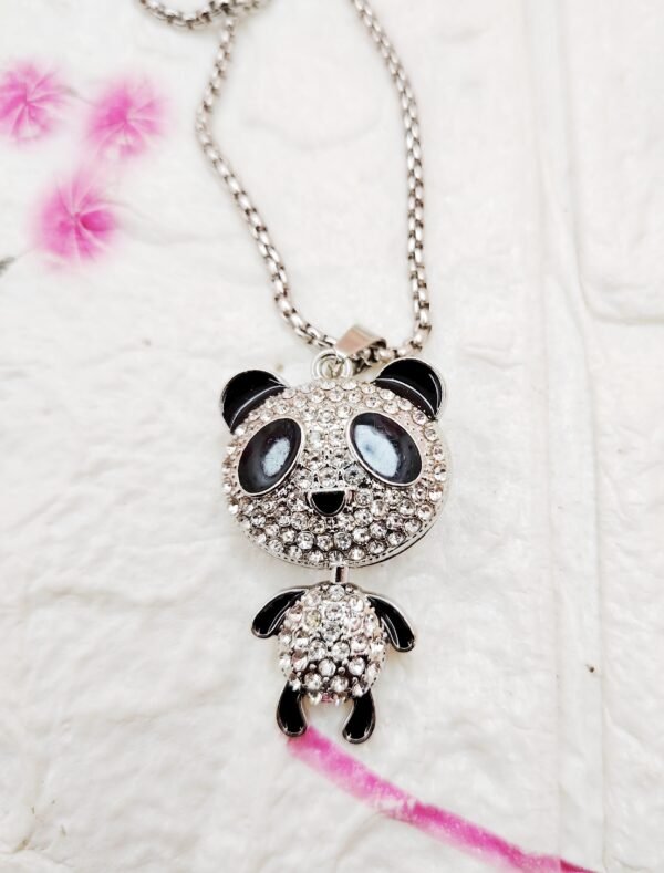 GMB – Cute Bling Panda Dangling Pendant with Chain