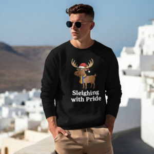 🦌 "Sleighing with Pride" Christmas Sweatshirt