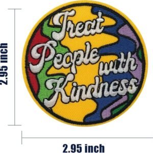 Treat People With Kindness Embroidered Iron-On Patch