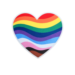 Rainbow Heart Iron On Patch