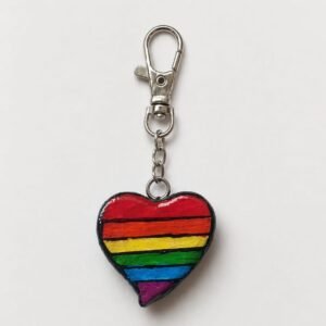 PRIDE Heart Bag Charm