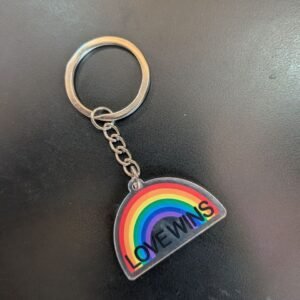 🌈Acrylic Rainbow Love Wins Keychains