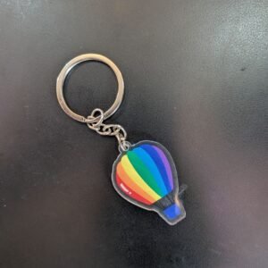 🌈Acrylic Rainbow Hot Air Balloon Keychains