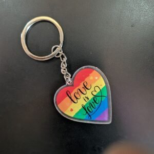 🌈Acrylic heart Keychains