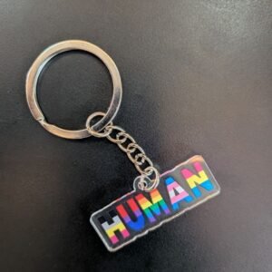 Acrylic Rainbow Human Keychain