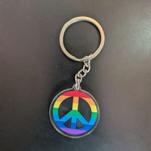 Acrylic Rainbow Peace Keychains
