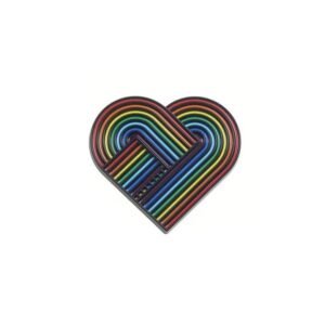 Rainbow heart Lapel Pin