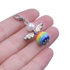 ainbow Guardian Angel Charm Keychain