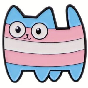 Trans Pride Cat Acrylic Lapel Pin