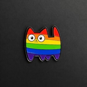 Rainbow Cat Lapel Pin