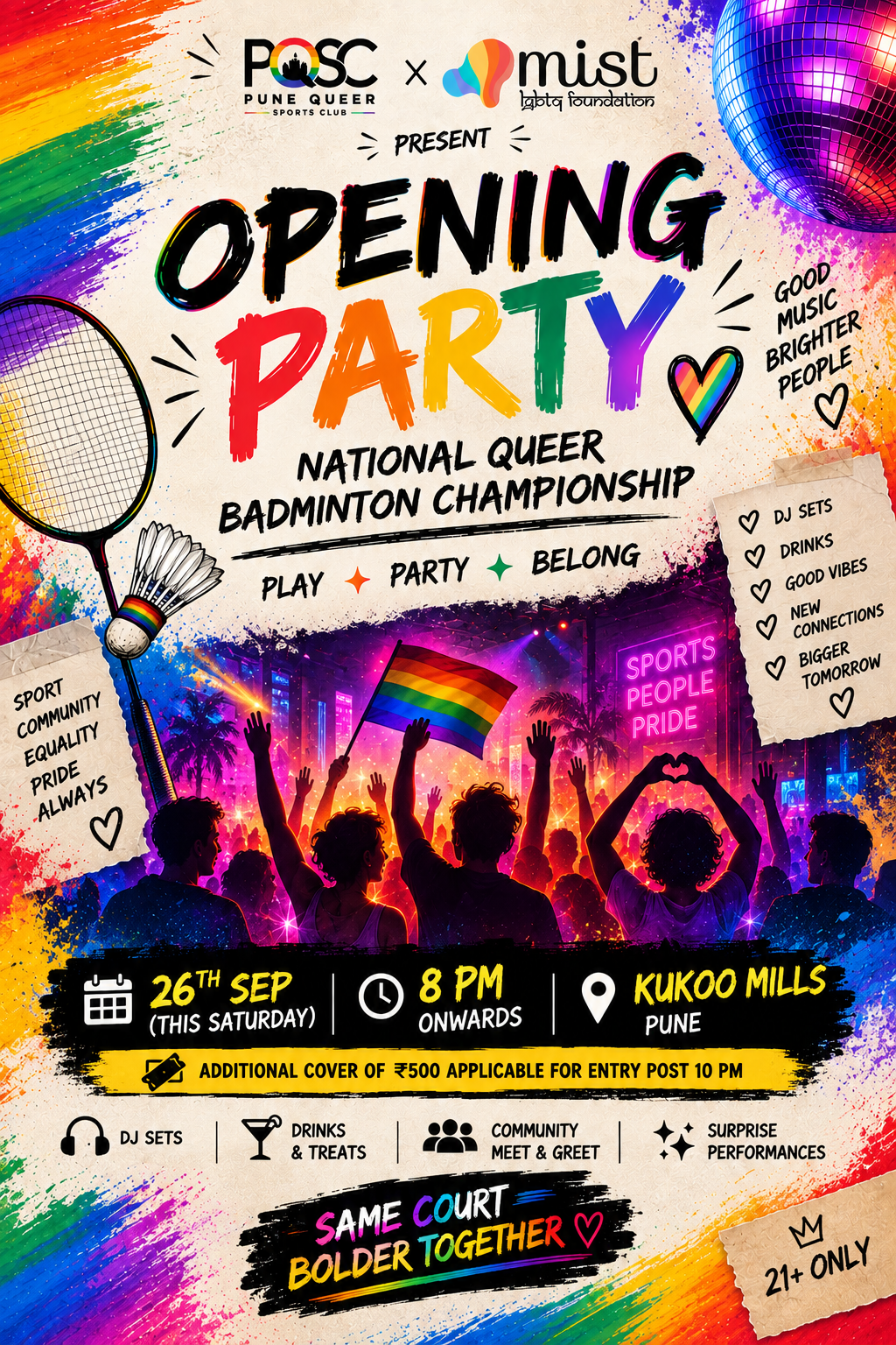 OPENING PARTY | NATIONAL QUEER BADMINTON CHAMPIONSHIP